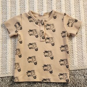 Kate Quinn Tan Scooter Print Tee